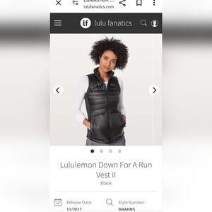 - Size 2 down for it all lululemon vest